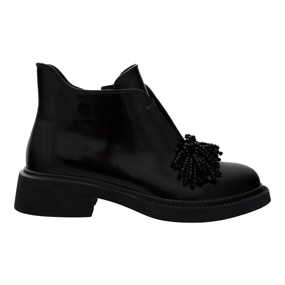 Botină dama MLE negru lac