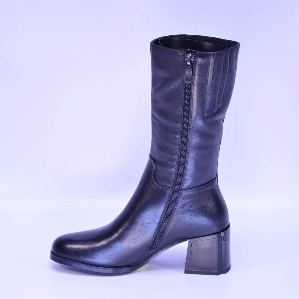 cizme dama 588 negre piele naturala