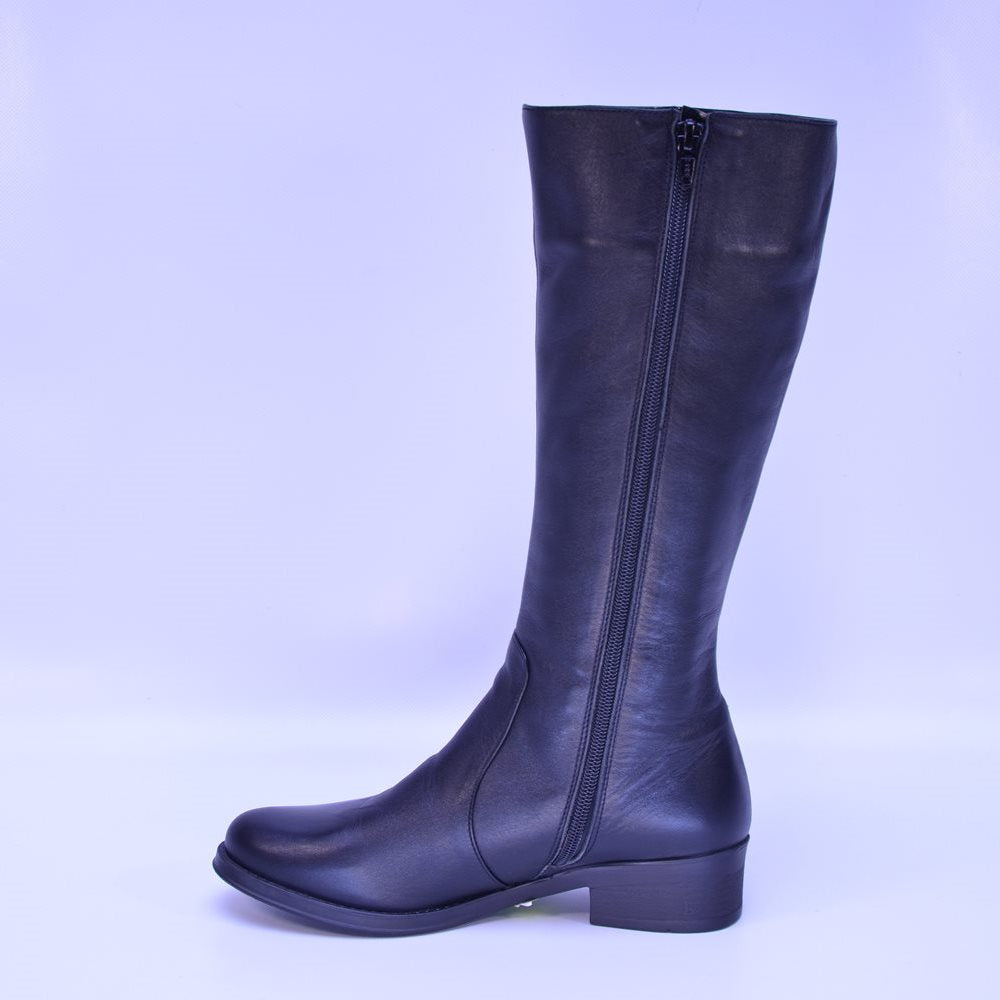cizme piele 244 negre