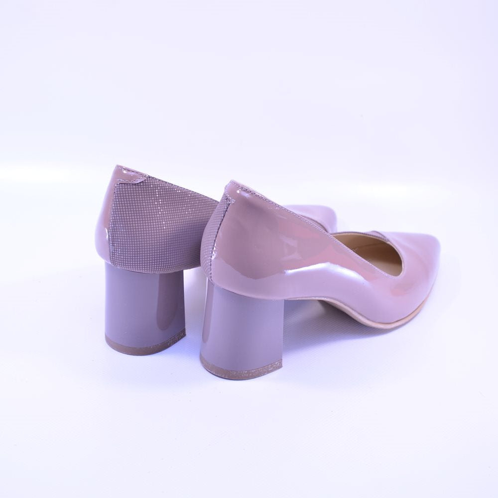 Pantofi cu toc gros 326 bej