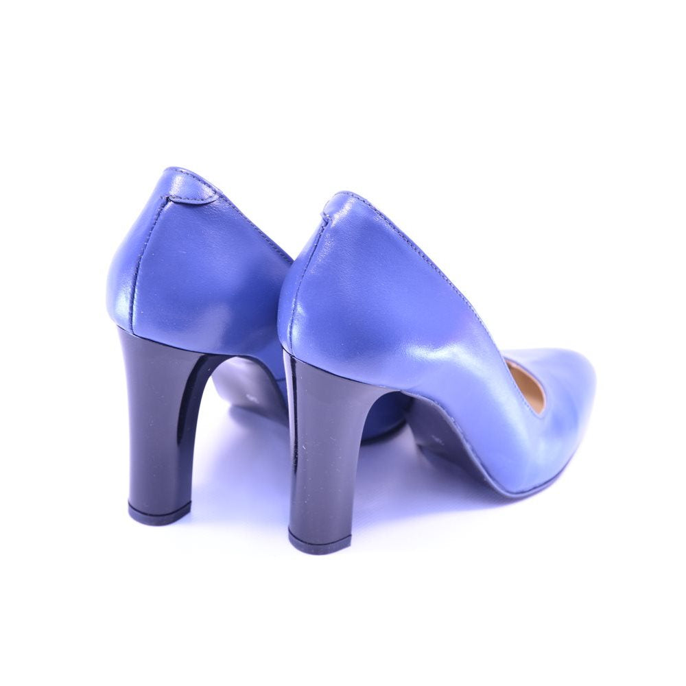 Pantofi cu toc gros 868 albastri