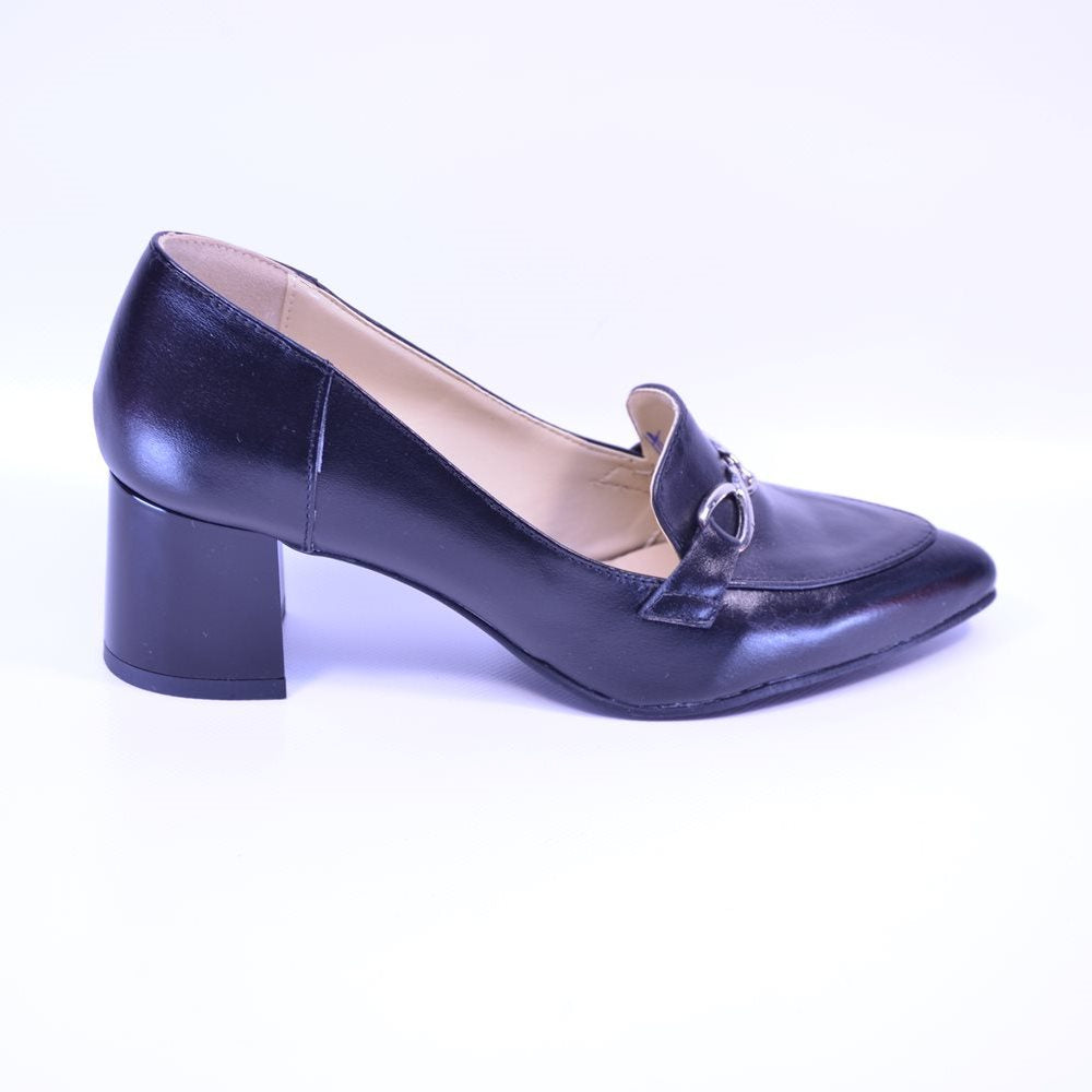 Pantofi cu toc gros 587 negru