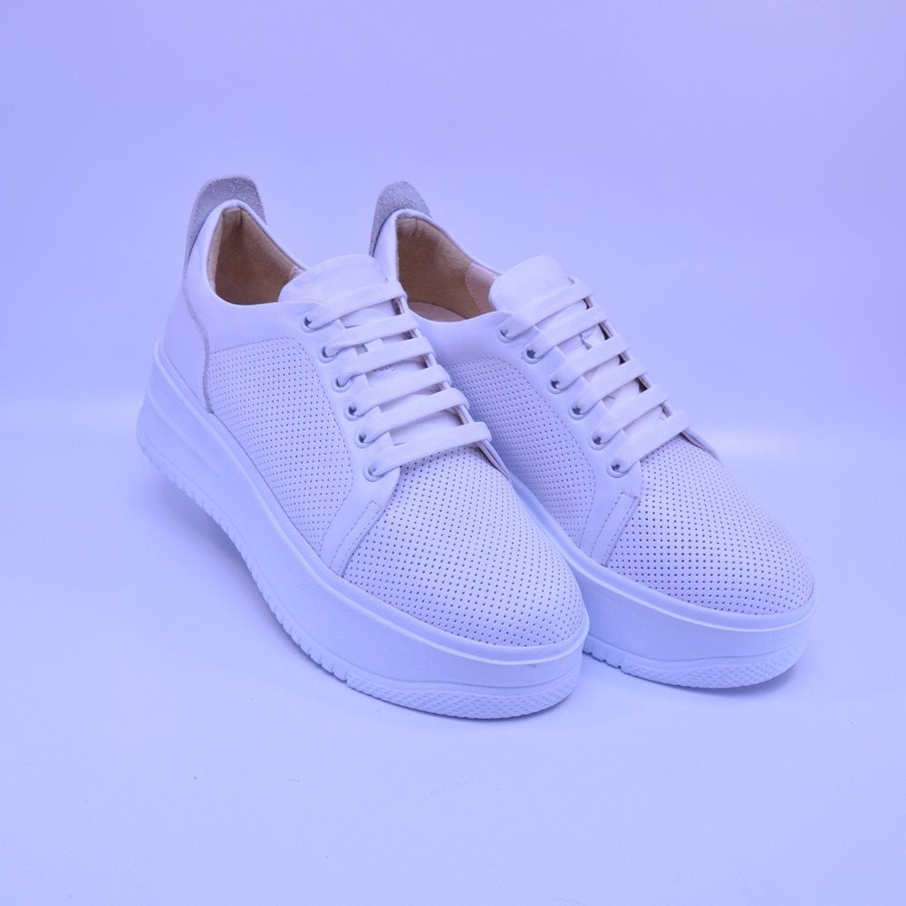 Pantofi casual dama 1783 albi