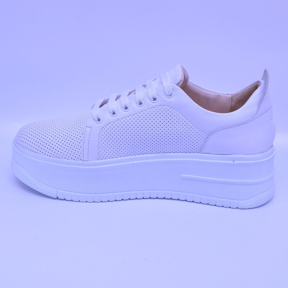 Pantofi casual dama 1783 albi