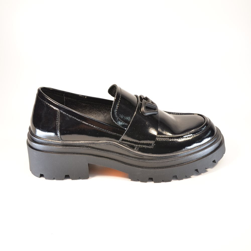 Pantofi casual dama 6314 negru lucios