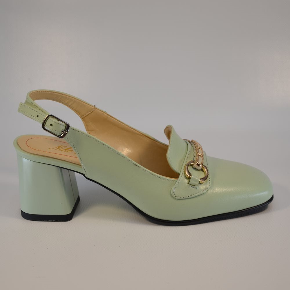 Pantofi Dama cu toc mic 861 verzi