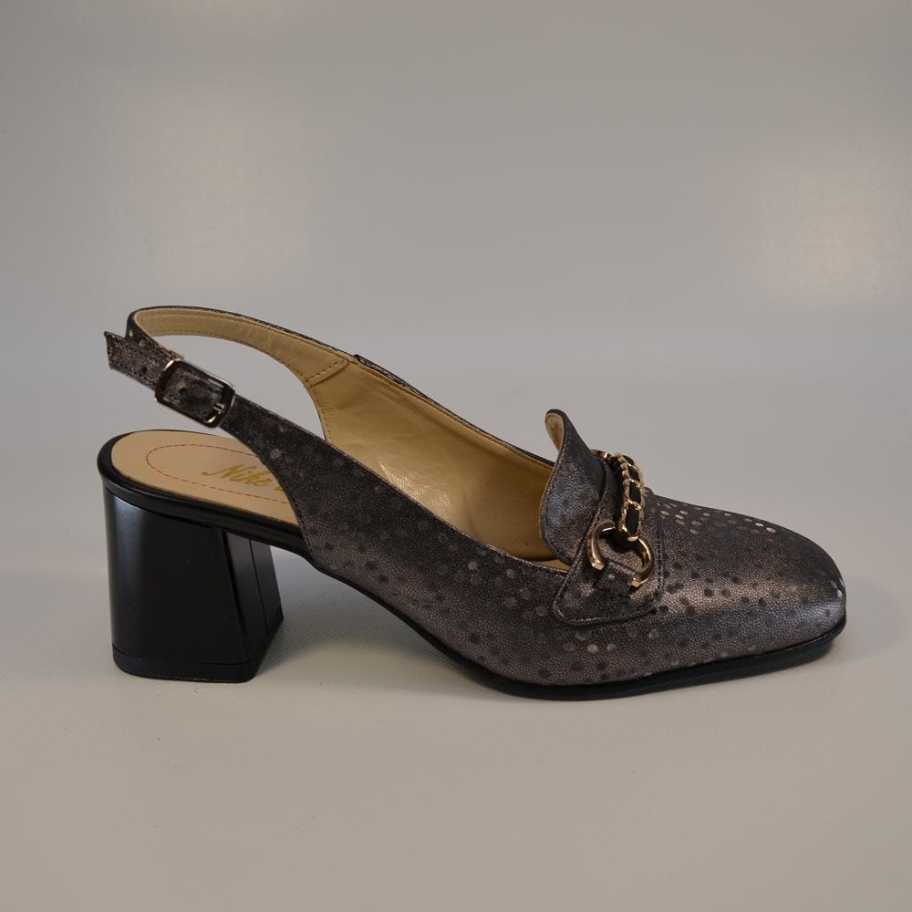 Pantofi Dama cu toc mic 861 gri
