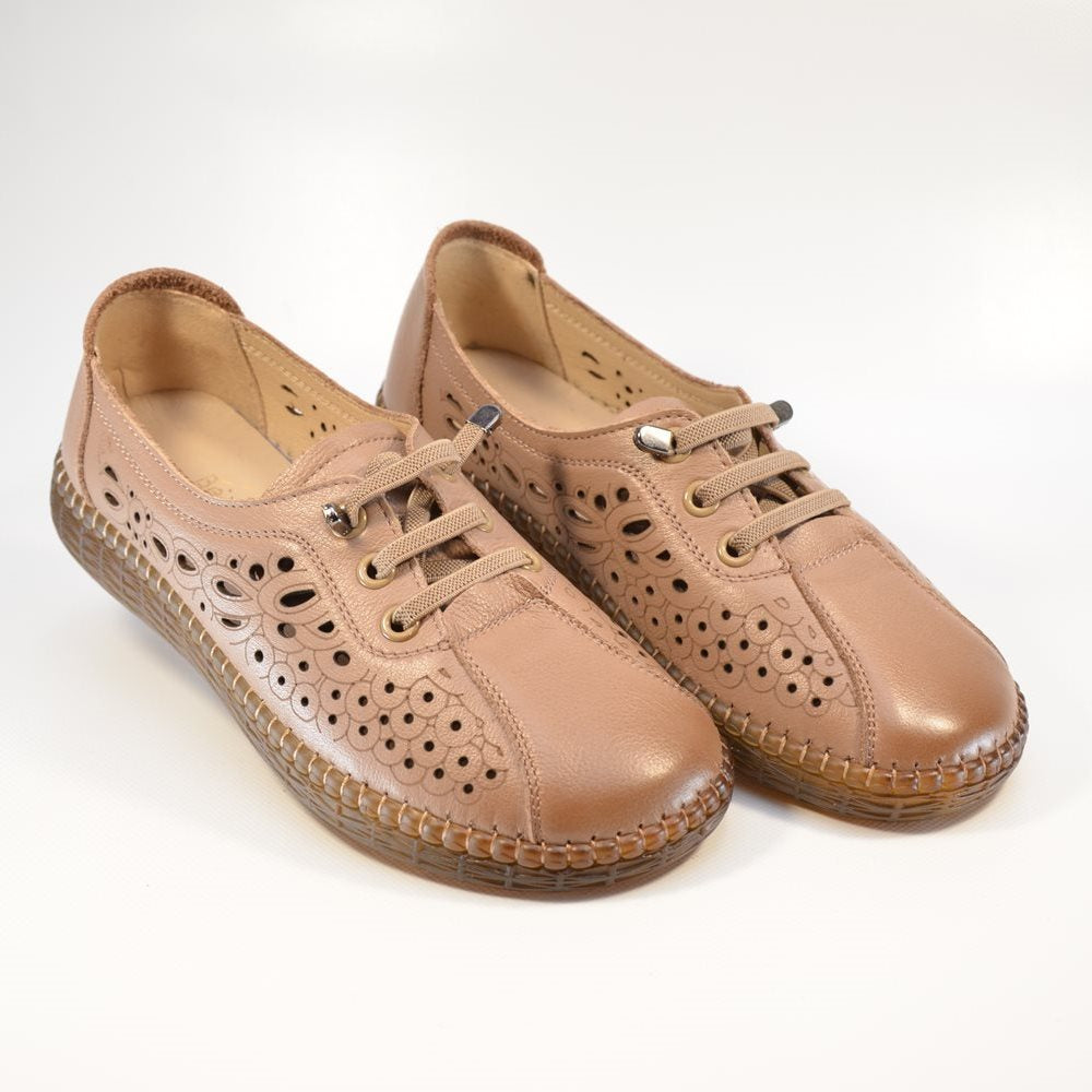 Pantofi casual dama apricot Berliner