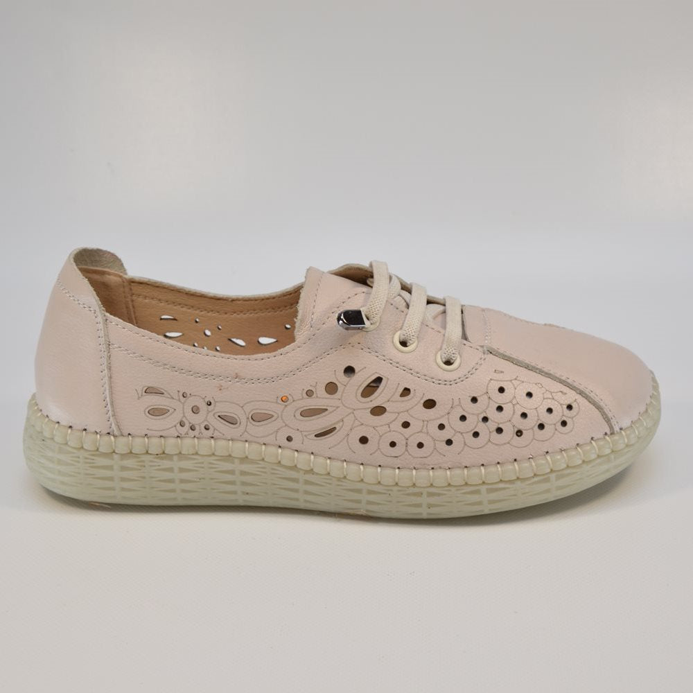 Pantofi casual dama crem 2810