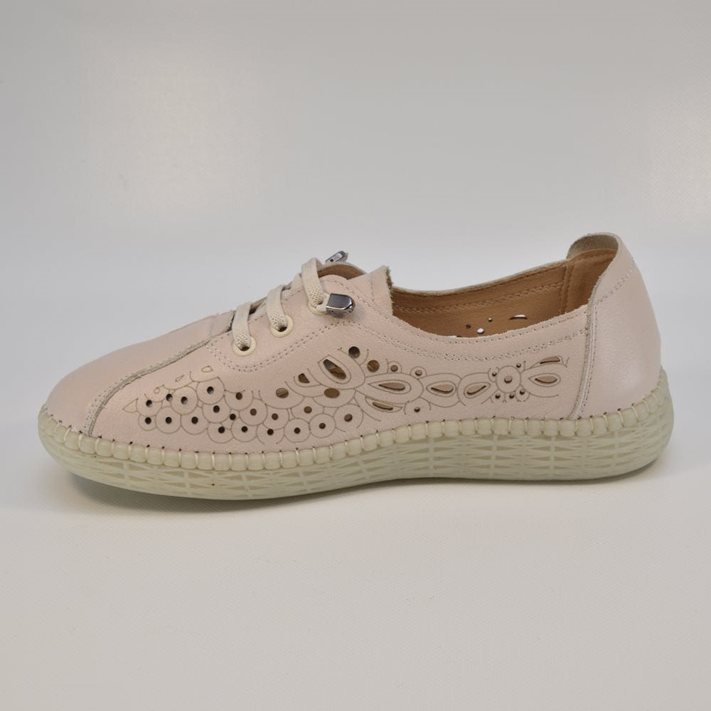 Pantofi casual dama crem 2810