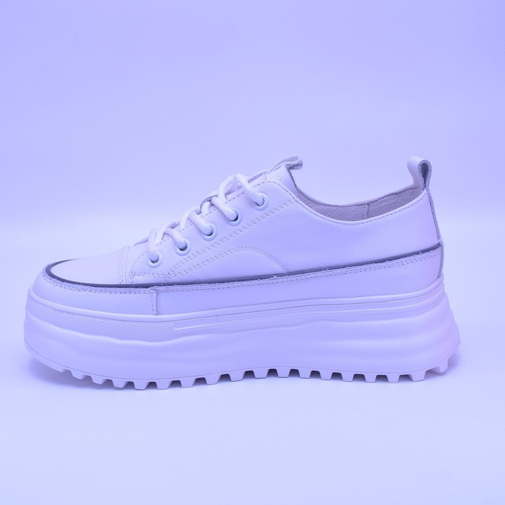 Pantofi casual dama 22195 albi