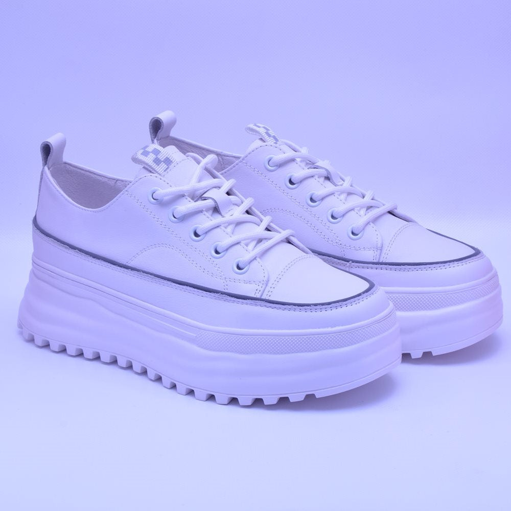 Pantofi casual dama 22195 albi