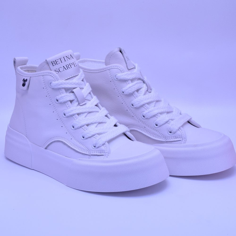 Pantofi casual dama 2365 albi