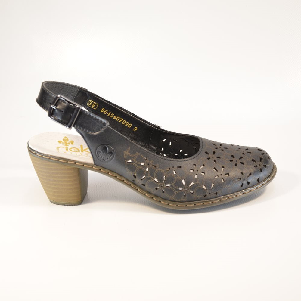 Sandale cu toc gros Rieker 40981