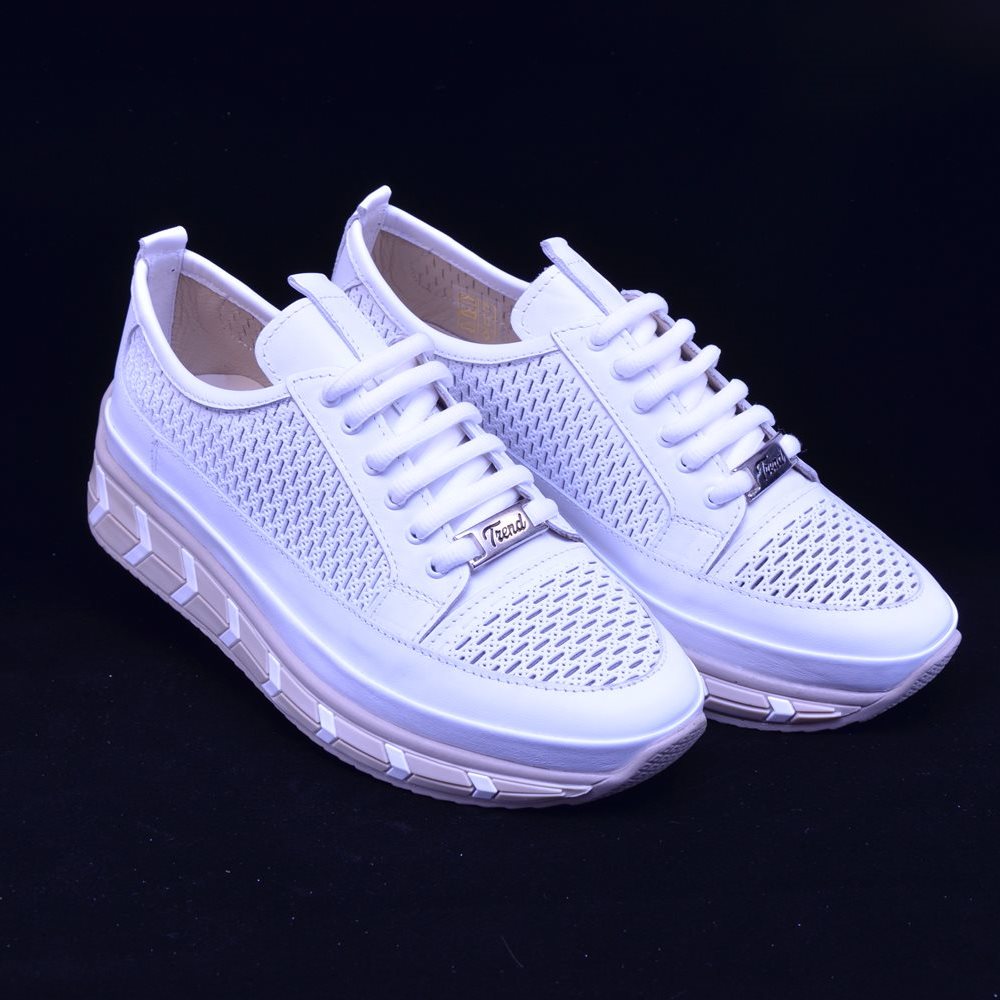 Pantofi casual dama 210YZ223 albi