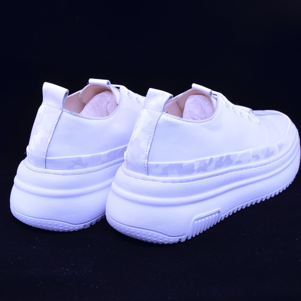 Pantofi casual dama 3075 albi