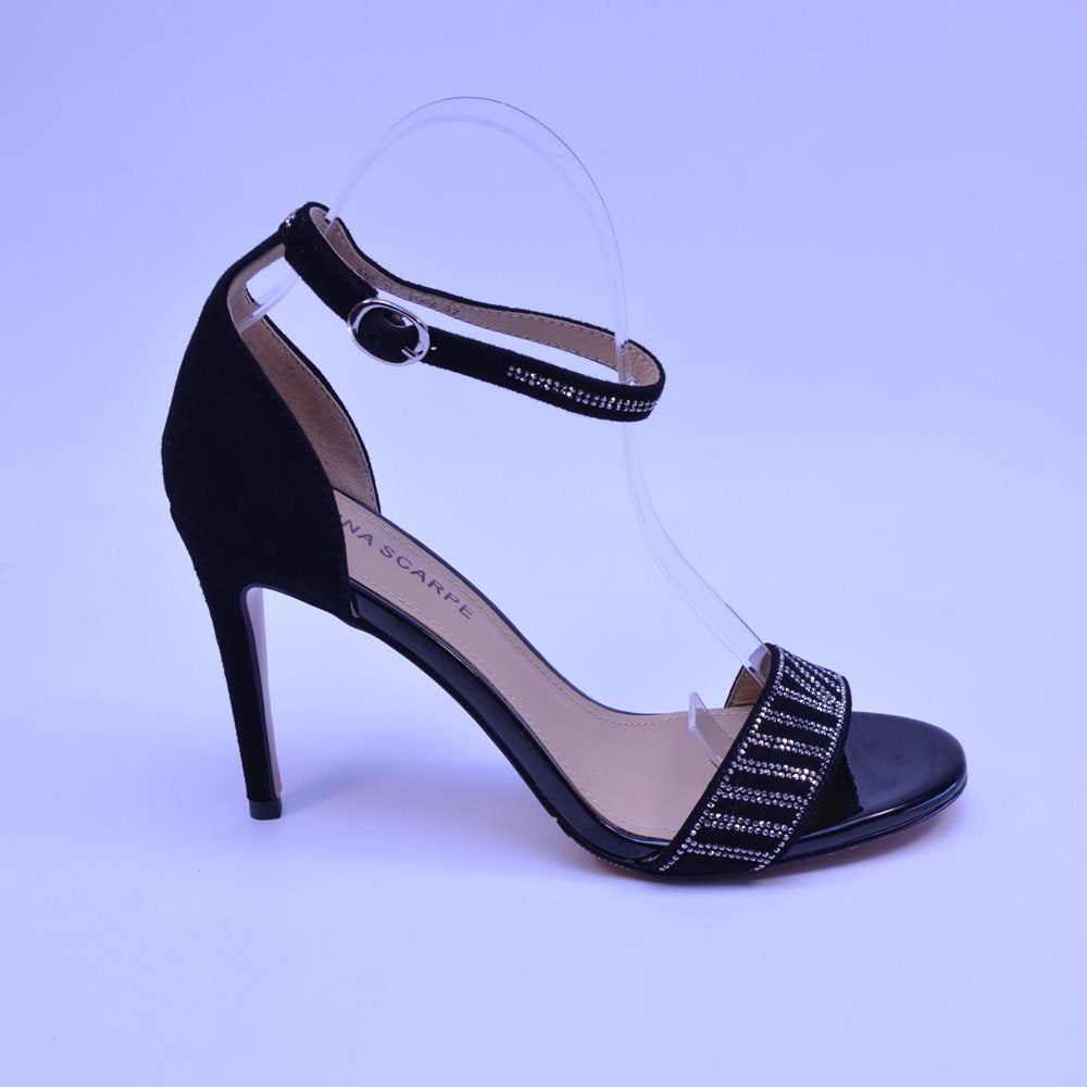 Sandale dama Y002 stiletto negru