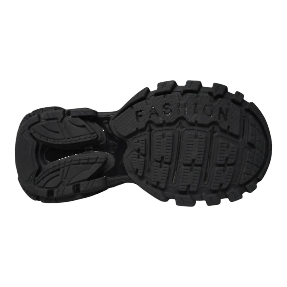 Sneakers 123 negri cu detalii lucioase