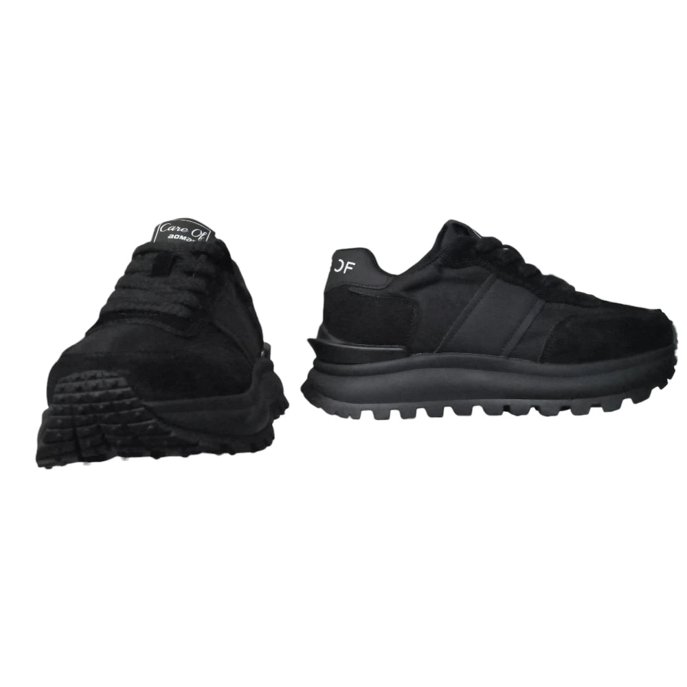 Pantofi sport negri 6613 piele ecologică