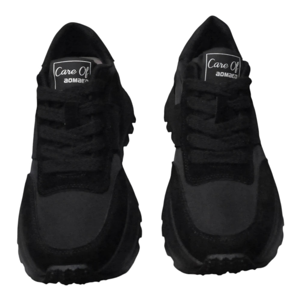 Pantofi sport negri 6613 piele ecologică