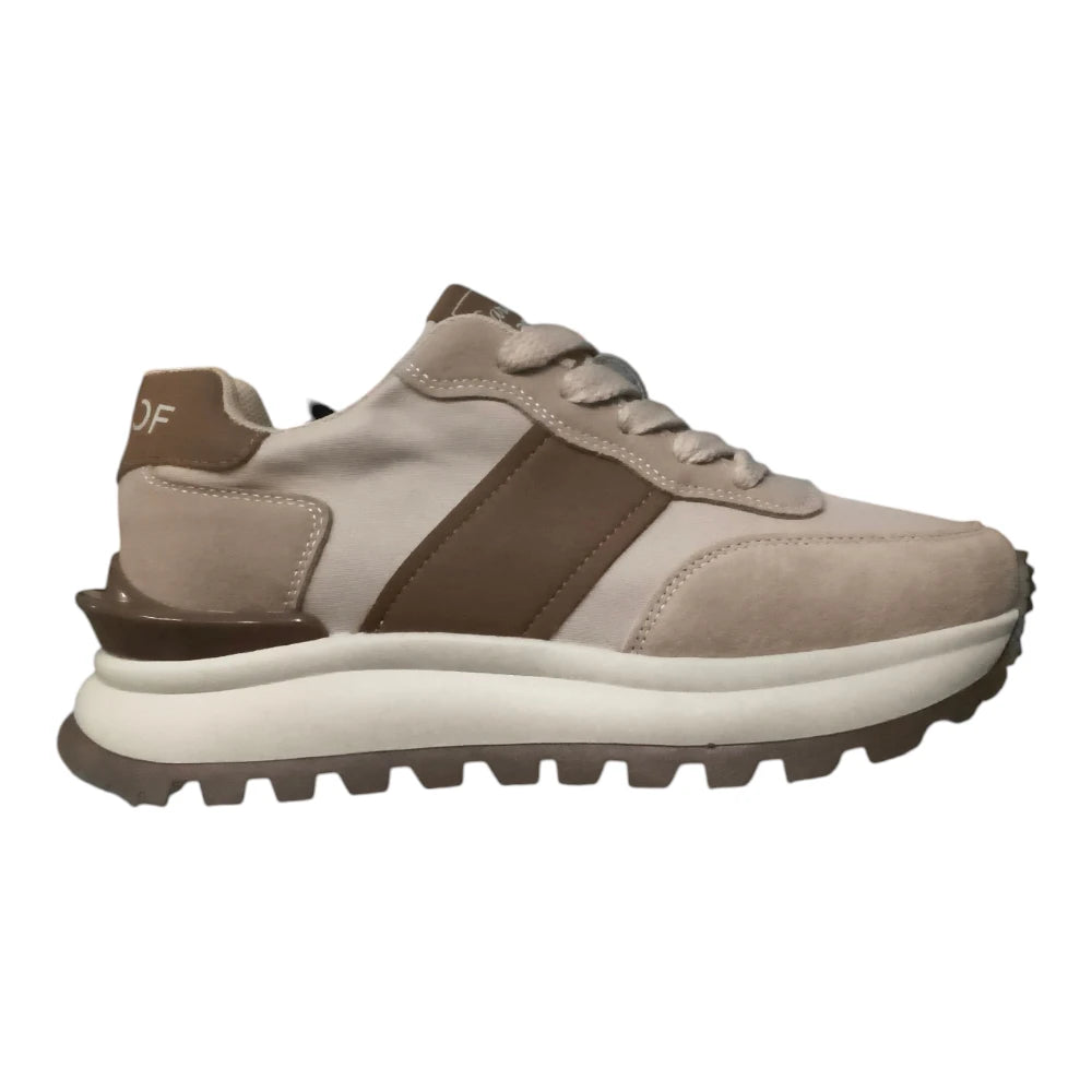 Pantofi sport bej 6613 piele ecologică
