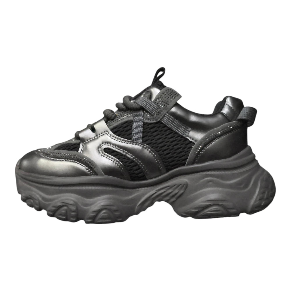 Sneakers 8117 gri metalizat