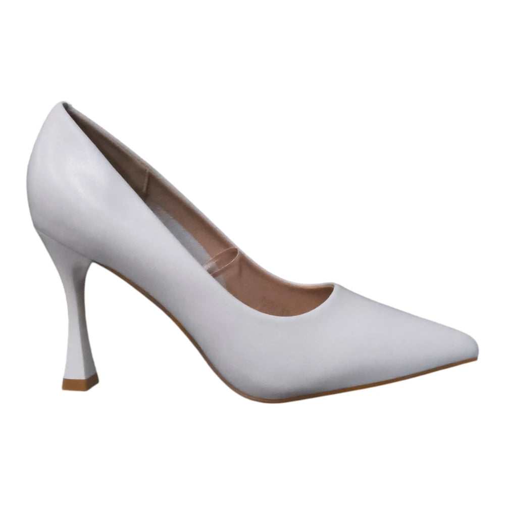 Pantofi eleganți T001 albi