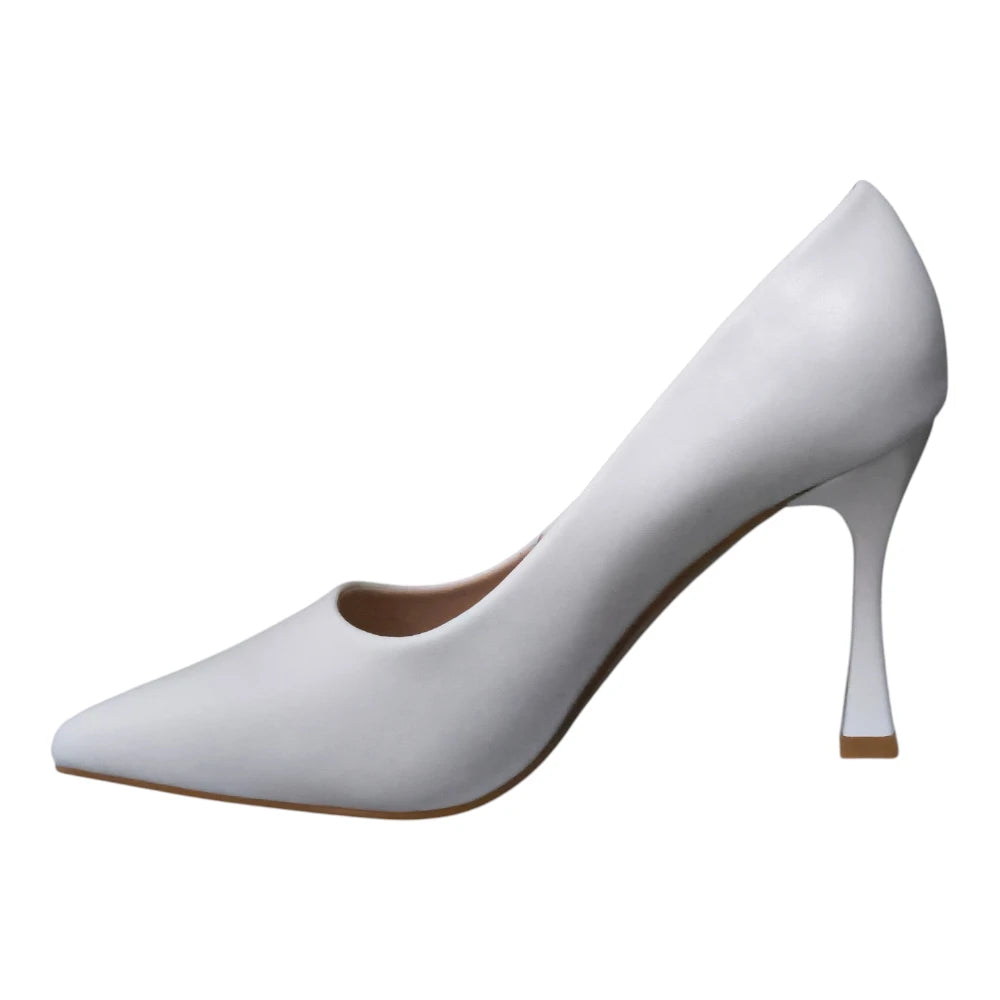 Pantofi eleganți T001 albi