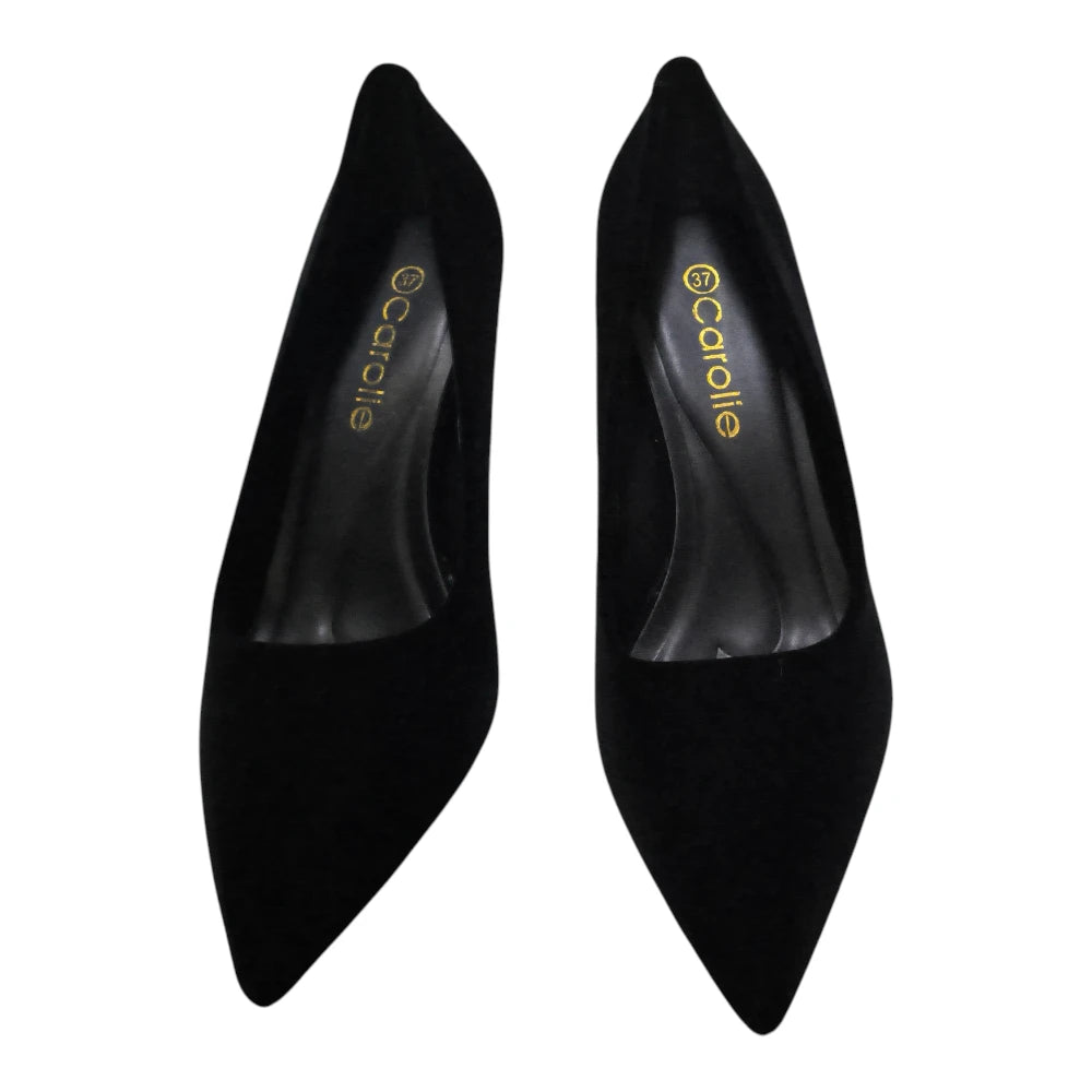 Pantofi negri 056 imitație piele velur