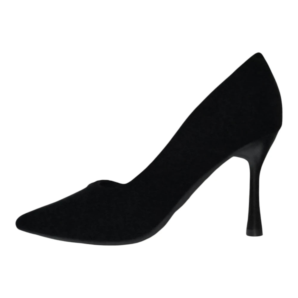 Pantofi negri 056 imitație piele velur