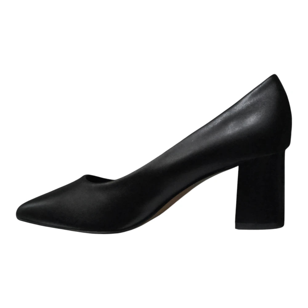 Pantofi eleganți T002 negru cu toc gros