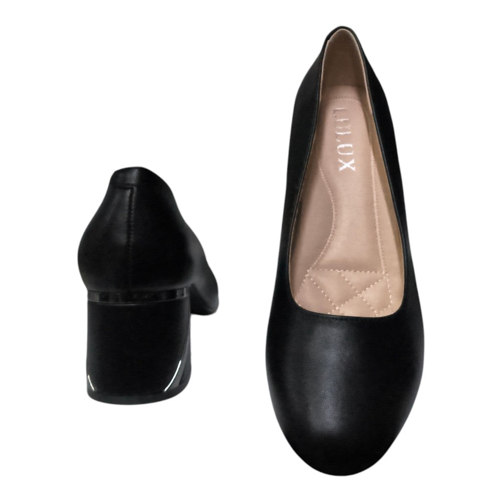 Pantofi damă TV-05 negru cu toc gros