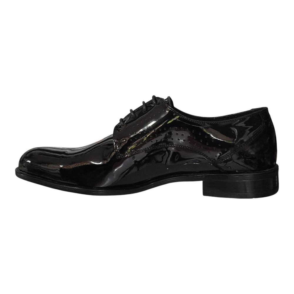 Pantofi eleganți Belo negri din piele lăcuită