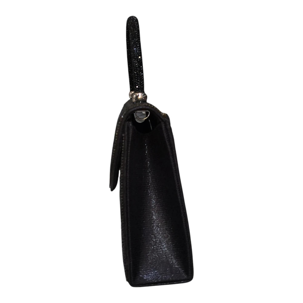 Poșetă elegantă neagră cu ștrasuri 660