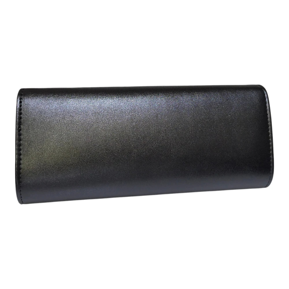 Geantă plic 671 elegantă neagră cu pietre decorative