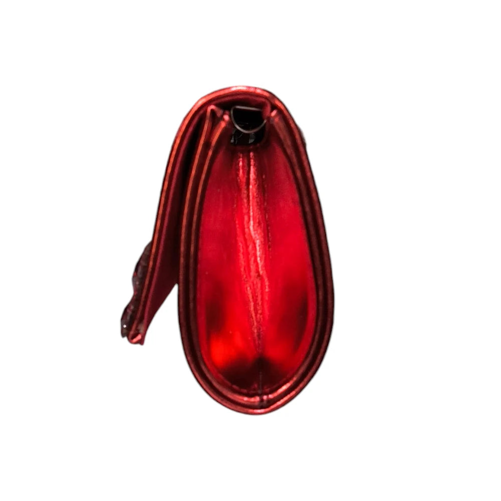 Geantă plic 671 elegantă roșie cu pietre decorative