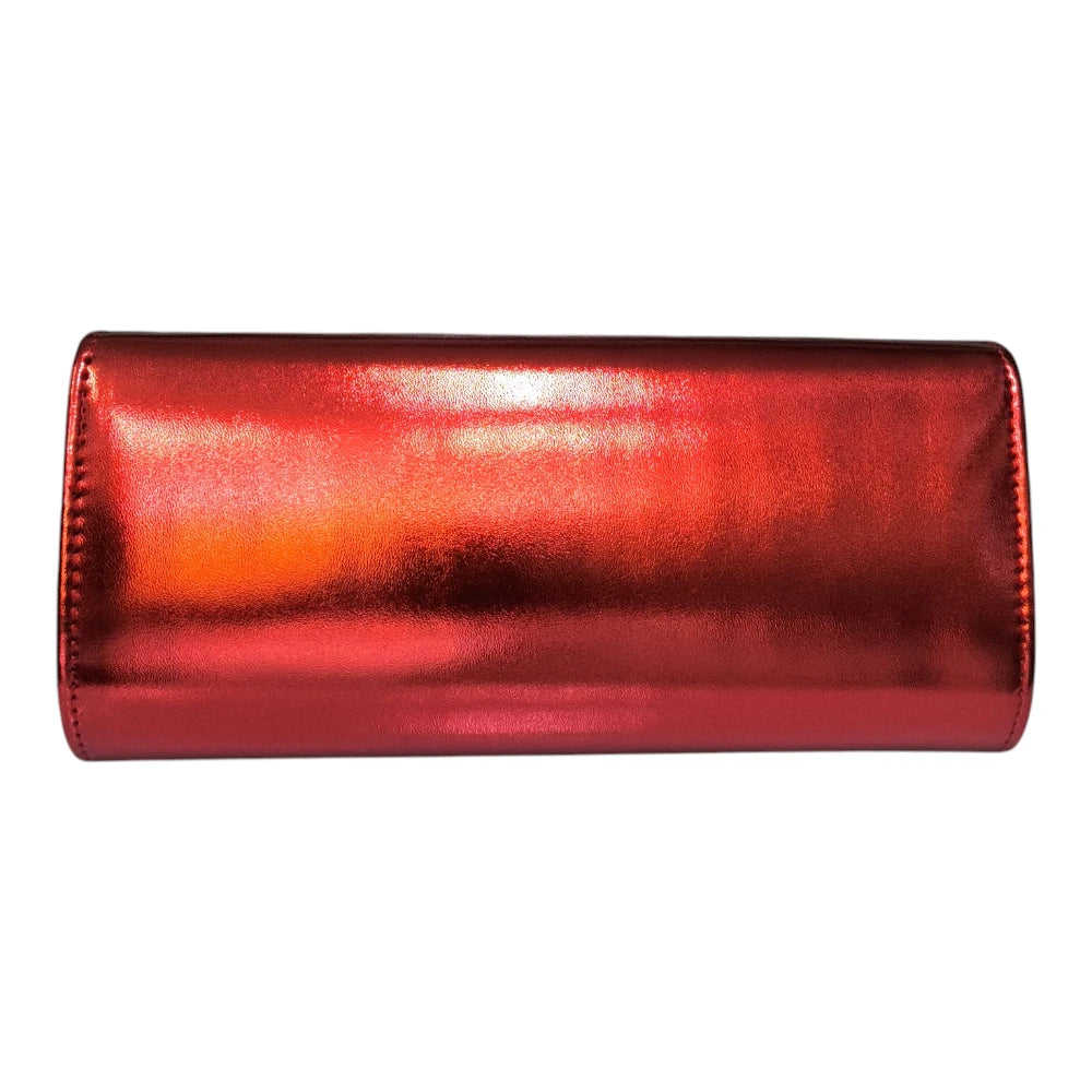 Geantă plic 671 elegantă roșie cu pietre decorative