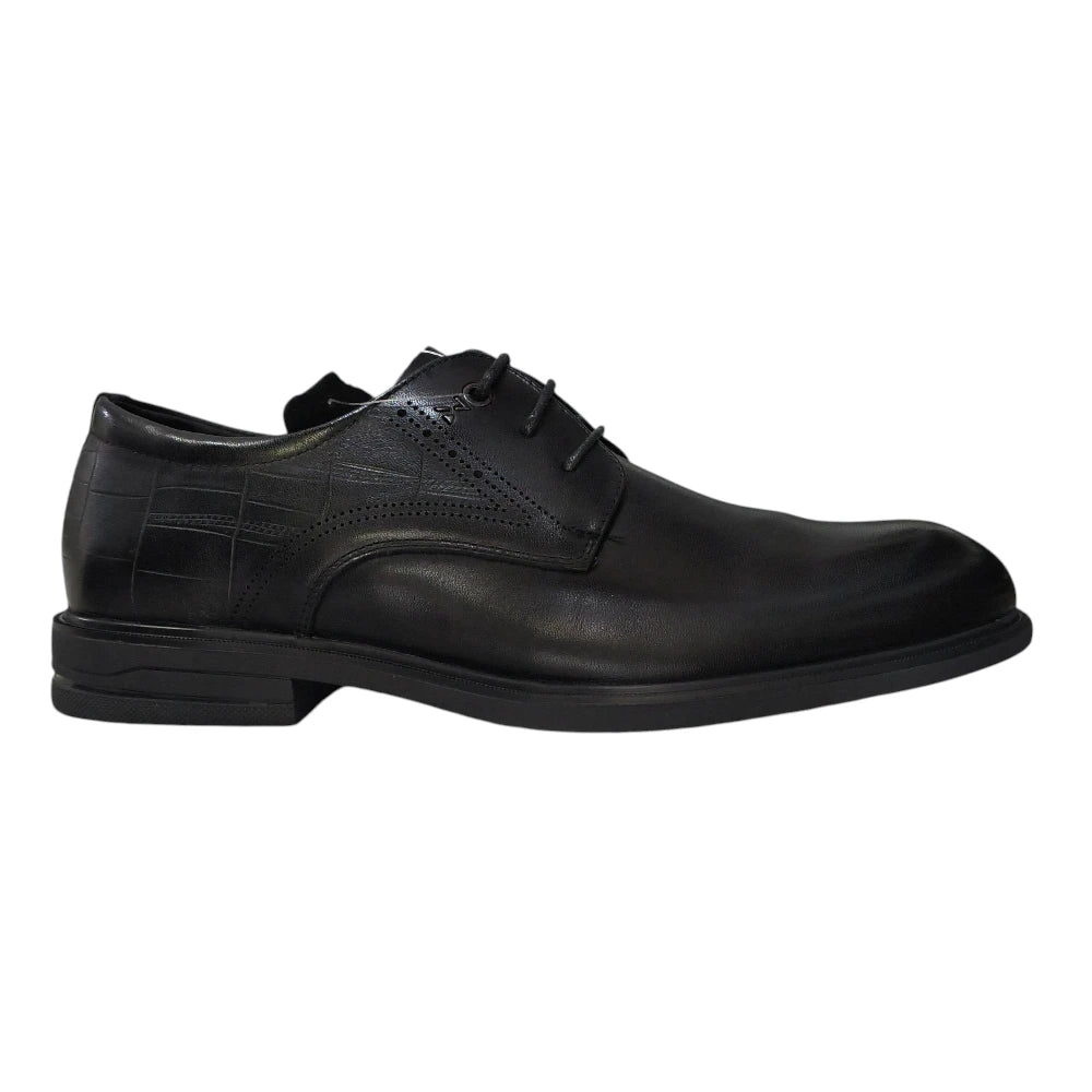 Pantofi eleganți bărbați negri din piele naturală 25012