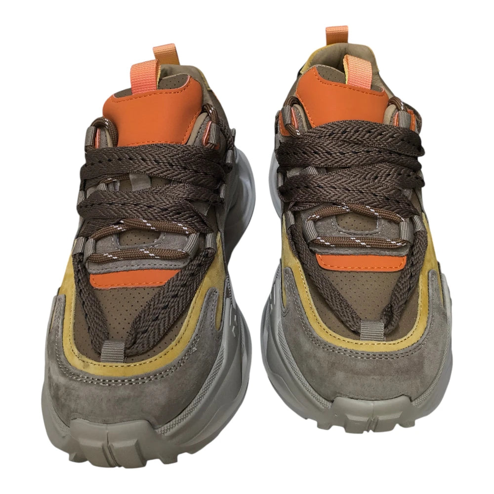 Sneakers damă maro cu detalii contrastante 2605