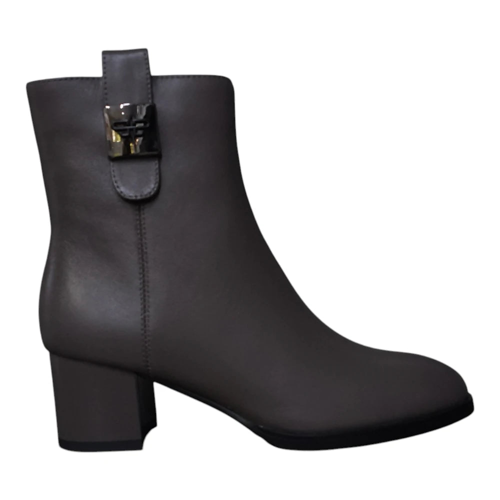 Botine damă 5752 kaki cu toc de 6 cm