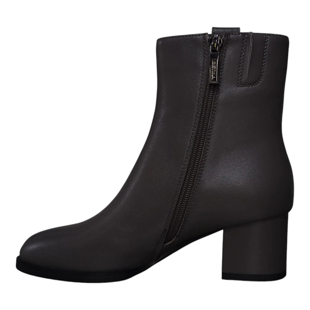 Botine damă 5752 kaki cu toc de 6 cm