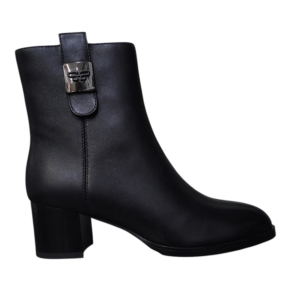 Botine damă 5752 negre cu toc de 6 cm
