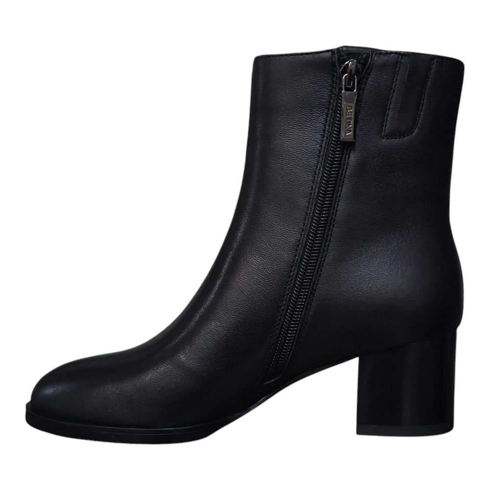 Botine damă 5752 negre cu toc de 6 cm
