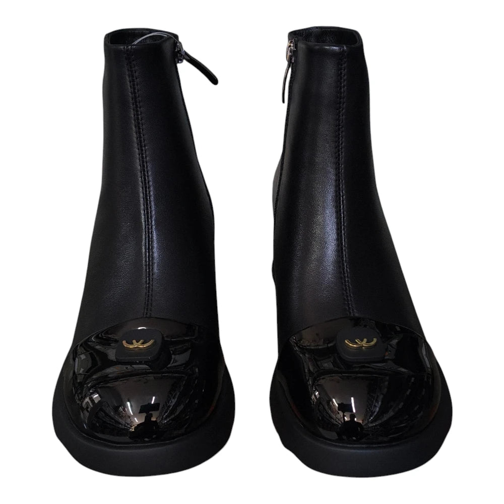 Botine damă din piele naturală 53218 negre