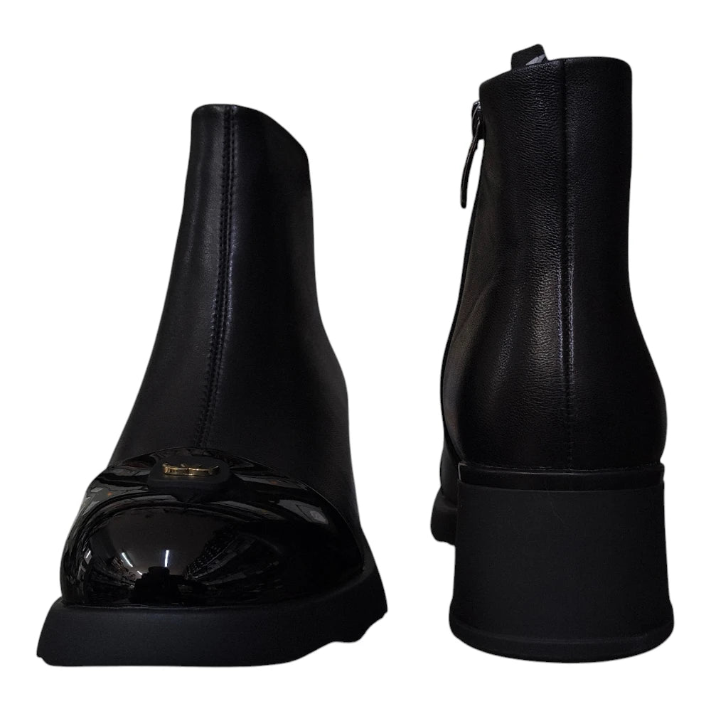 Botine damă din piele naturală 53218 negre