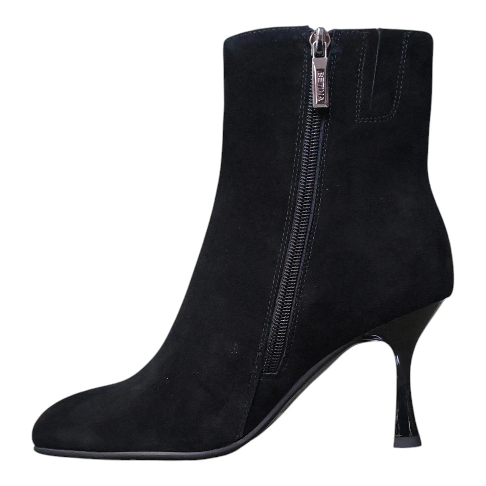 Botine damă 4730 din piele velur și cu toc subțire