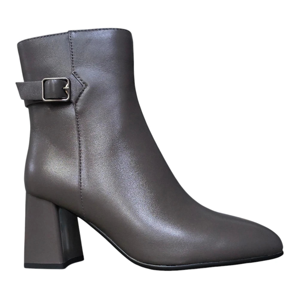 Botine damă 4309 gri închis cu toc gros