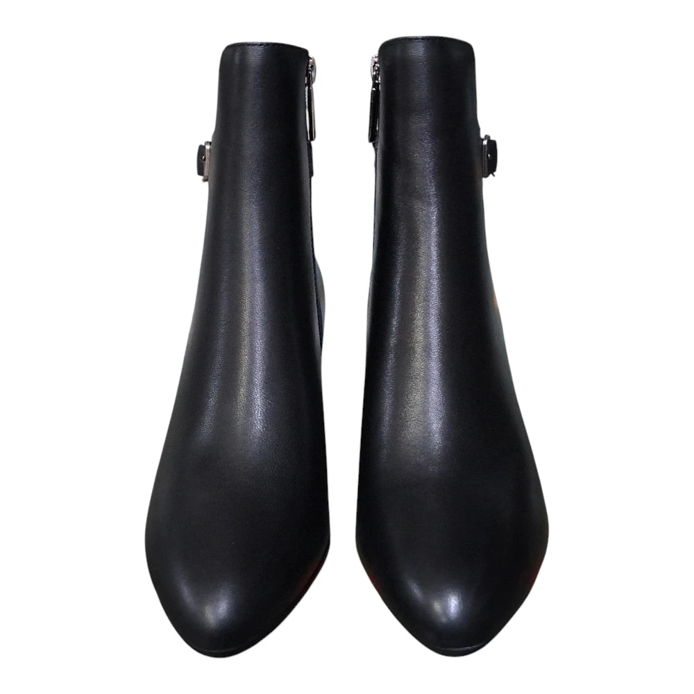 Botine damă 4309 negre închis cu toc gros