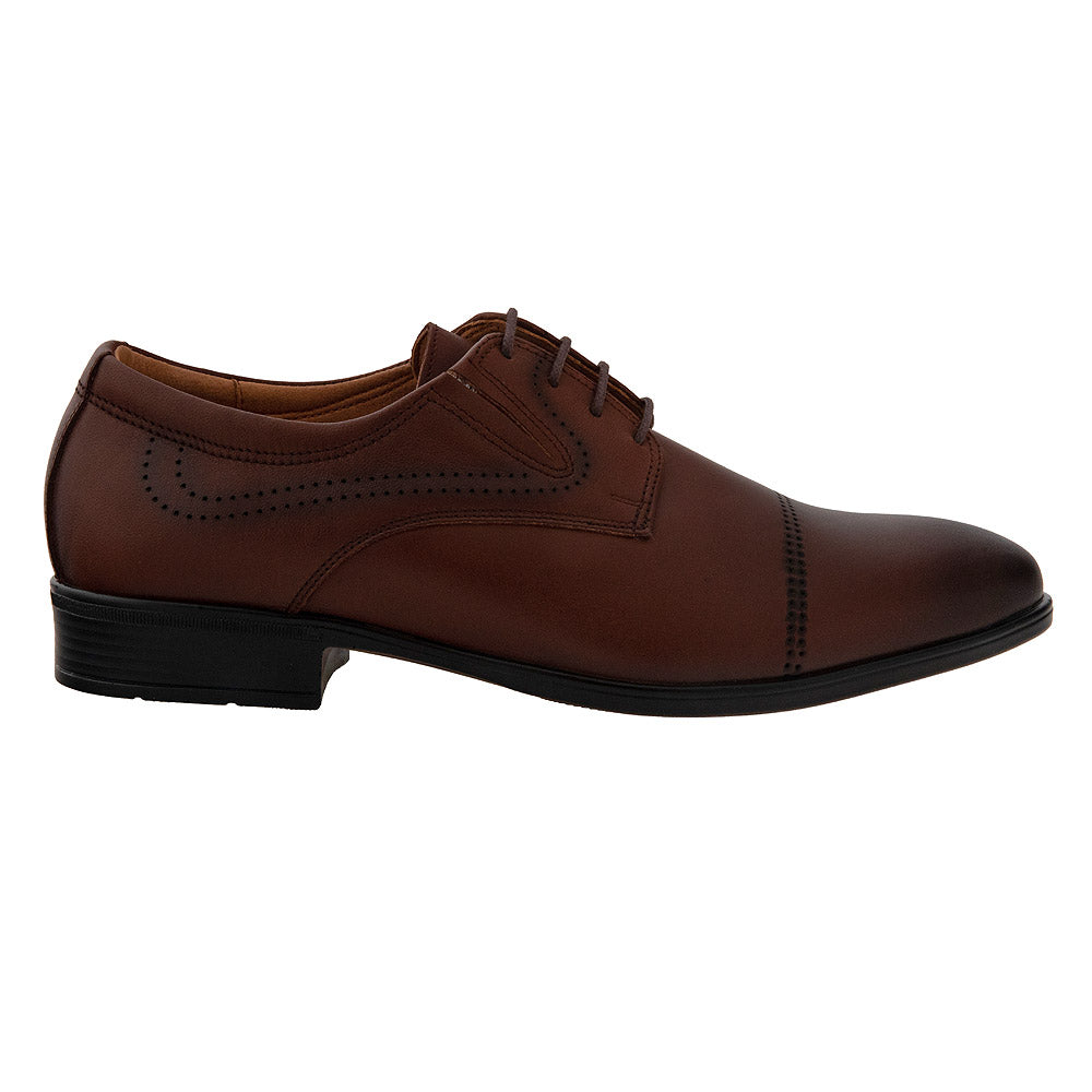 Pantofi derby barbati 4067 coniac