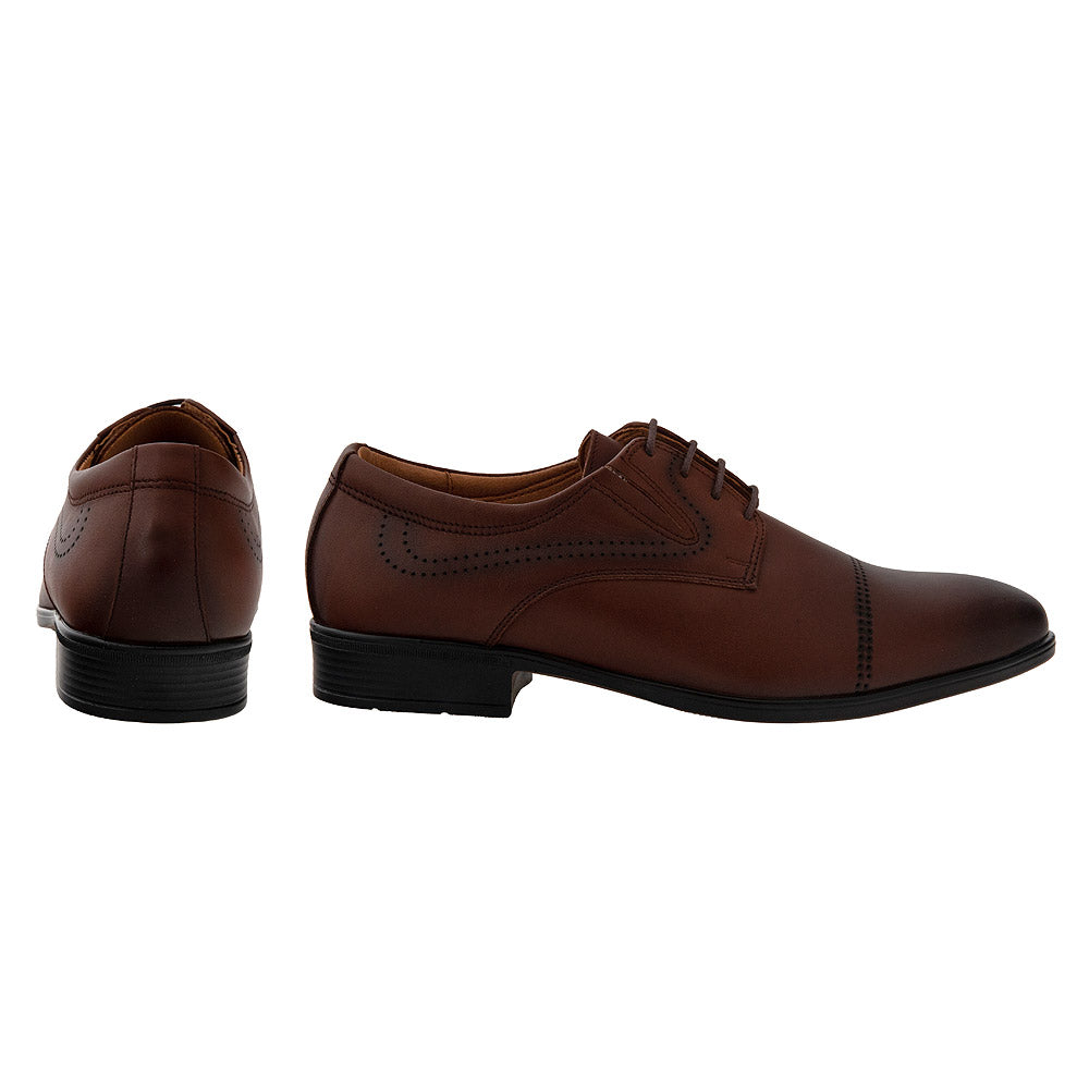 Pantofi derby barbati 4067 coniac